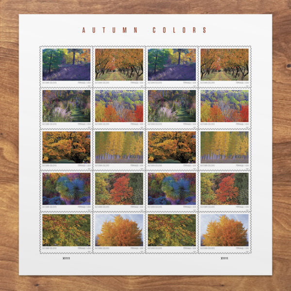 Autumn Colors Stamps 2024 Forever Stamps 100 pcs