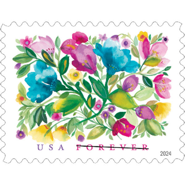 Celebration Blooms Stamps 2024 Forever Stamps 100 pcs