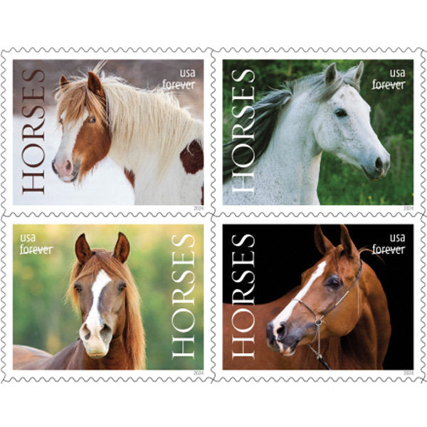 Horses Stamps 2024 Forever Stamps 100 pcs