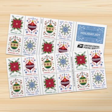 Holiday Joy Stamps 2024 Forever Stamps 100 pcs