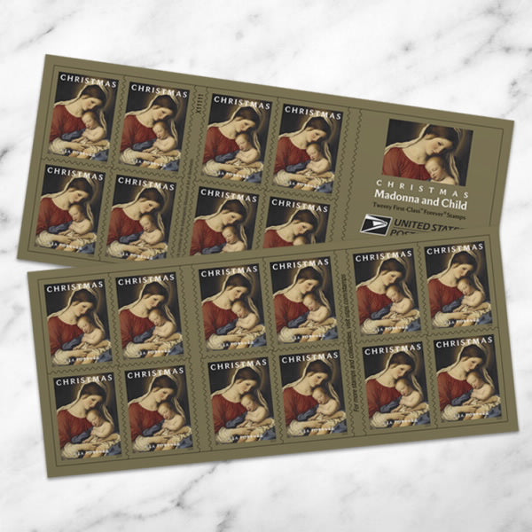 Christmas Madonna and Child Stamps 2024 Forever Stamps 100 pcs