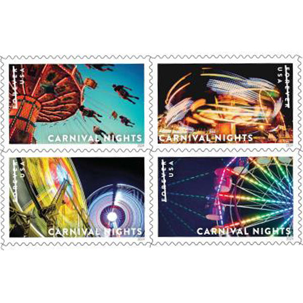 Carnival Nights Stamps 2024 Forever Stamps 100 pcs