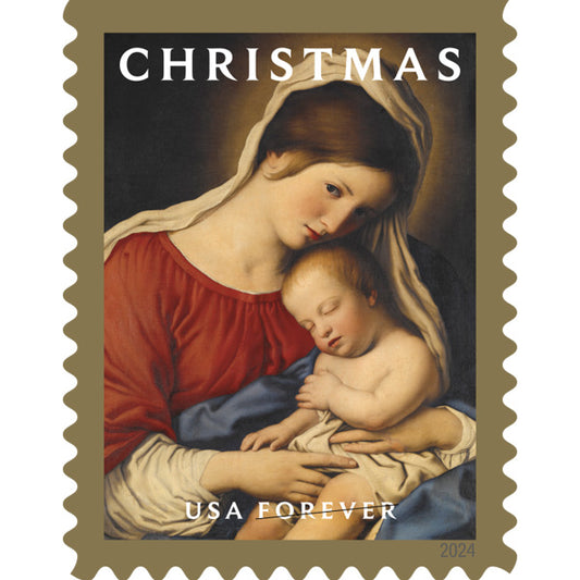 Christmas Madonna and Child Stamps 2024 Forever Stamps 100 pcs