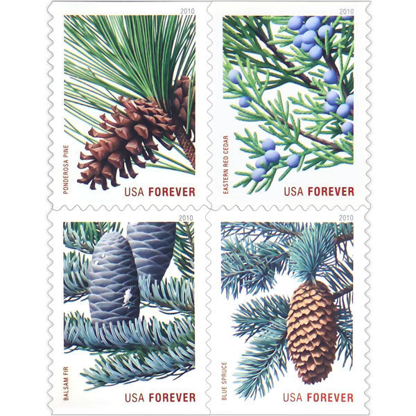 Holiday Evergreens Stamps 2010 Forever Stamps 100 pcs