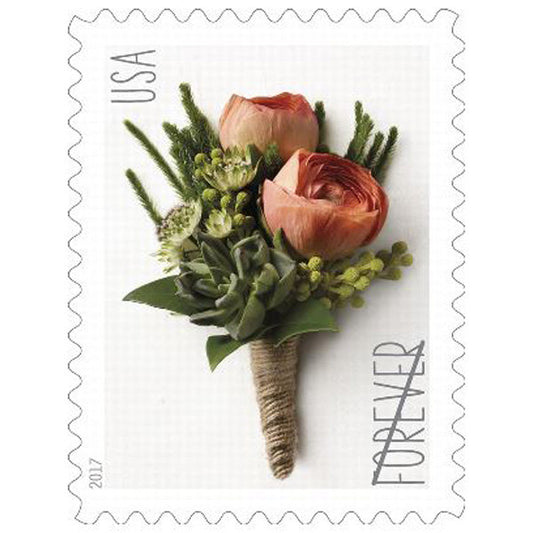 Celebration Boutonniere Stamps 2017 Forever Stamps 100 pcs