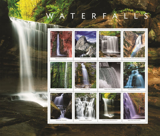 Waterfall Stamps 2023 Forever Stamps 60 pcs