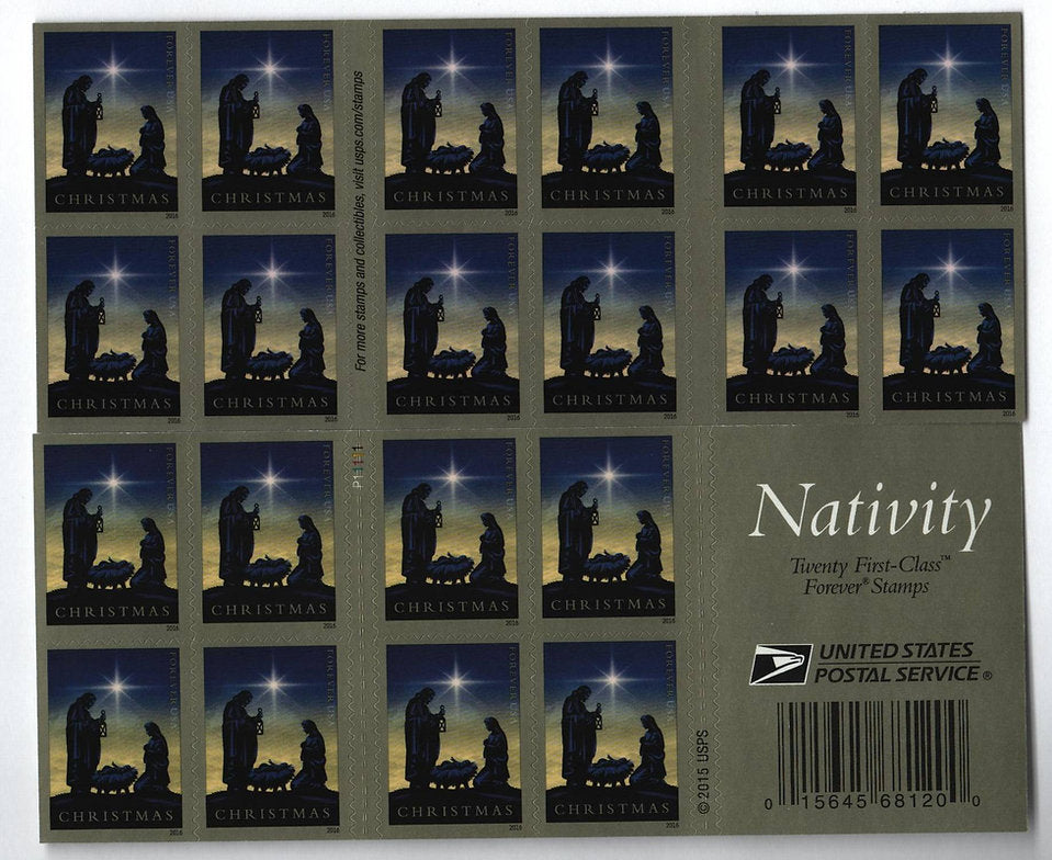 Nativity Stamps 2016 Forever Stamps 100 pcs