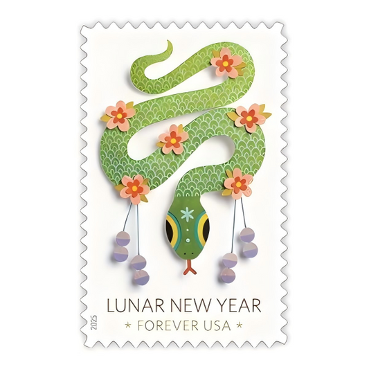 Lunar New Year: Year of the Snake Stamps 2025 Forever Stamps 100 pcs