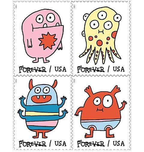 Message Monsters 2021 Forever Postage Stamps 100pcs