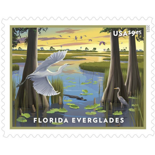 Florida Everglades Stamps 2023 Priority Mail Stamps 4pcs