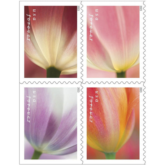 Tulips Blossom Stamps 2023 Forever Postage Stamps 100 pcs