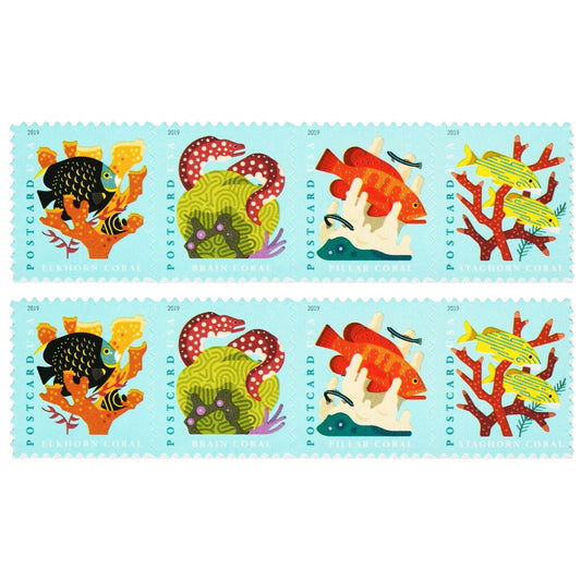 Coral Reefs (U.S. 2019) Postcard Stamps 100 pcs