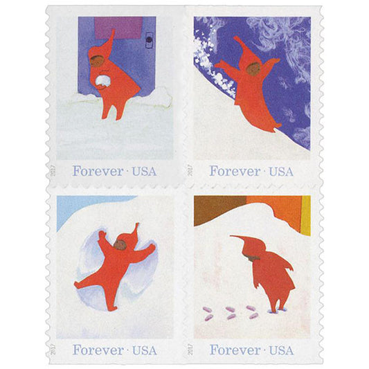 The Snowy Day Booklet (U.S. 2017) Forever Postage Stamps 100 pcs