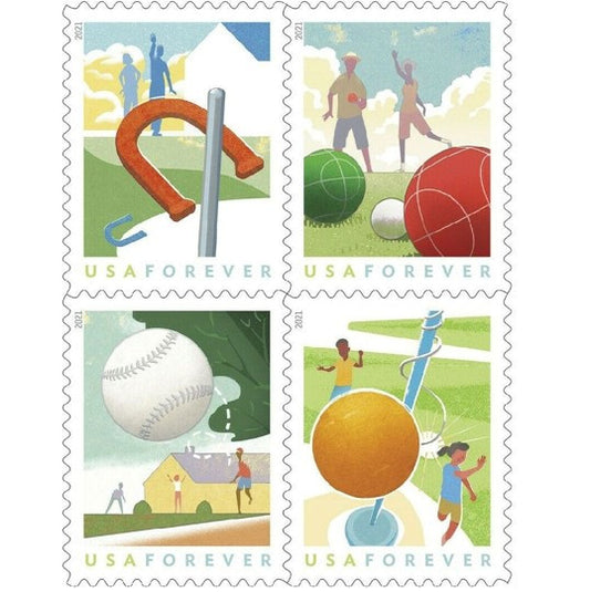 Backyard Games (U.S. 2021) Forever Postage Stamps 80pcs