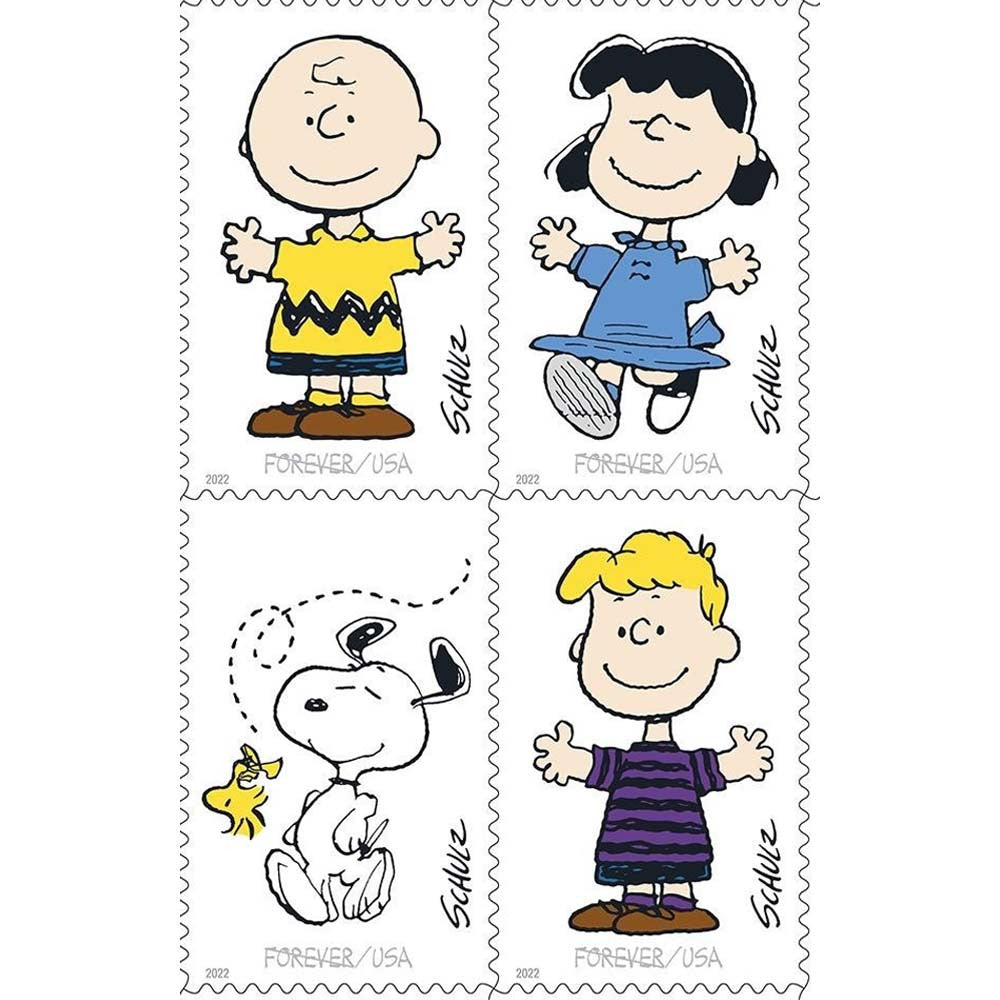 Charles M. Schulz Stamps 2022 First-Class Forever Postage Stamps 100pcs