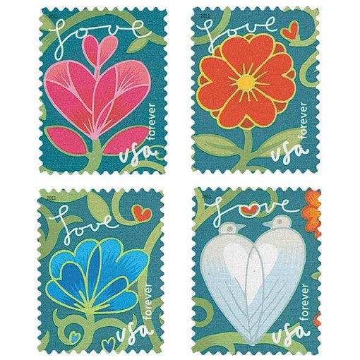 Garden of Love 2011 Forever Postage Stamps 100 pcs