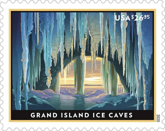 Grand Island Ice Caves Stamps 2020 Priority Mail Express Stamps 4pcs