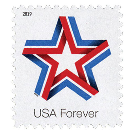 Star Ribbon (U.S. 2019) Forever Postage Stamps 100 pcs