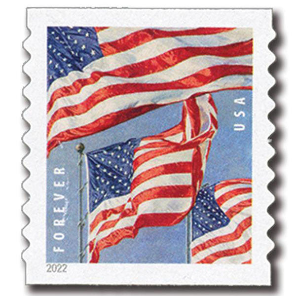 U.S. Flag 2022 Booklet Forever Postage Stamps 100 pcs