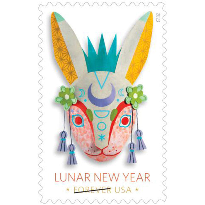 Lunar New Year: Year of the Rabbit Stamp 2023 First-Class Forever Postage Stamps 100pcs