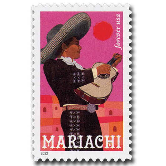 Mariachi 2022 First-Class Forever Postage Stamps 100pcs